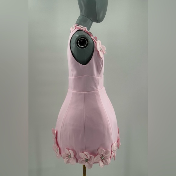🆕 BRONX & BANCO 🧿 NWOT Estelle Floral Mini Dress, Blush Pink - Sz M US 6 - Picture 8 of 17